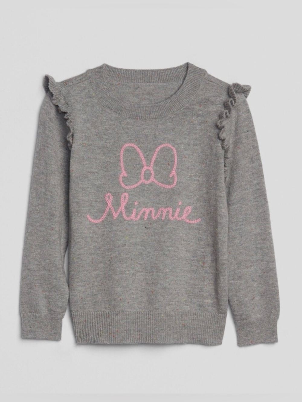 NWT toddler girl baby GAP x Disney Minnie Mouse grey sweater size 3T